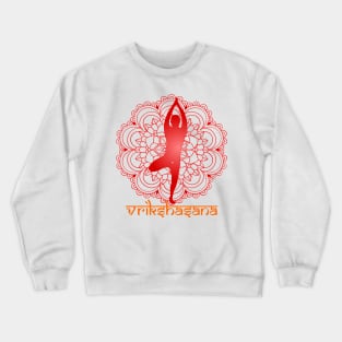 Vrikshasana Yoga Pose Crewneck Sweatshirt